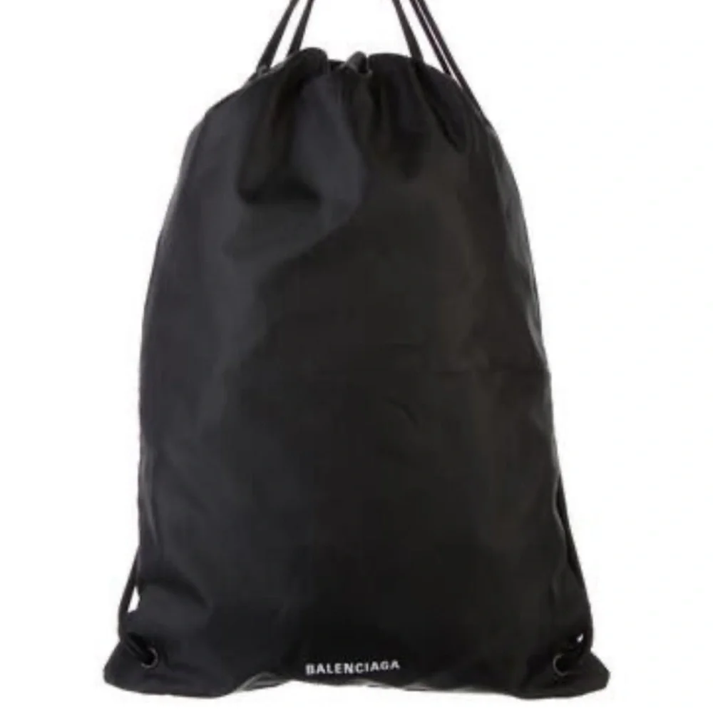 Balenciaga Black Drawstring Backpack